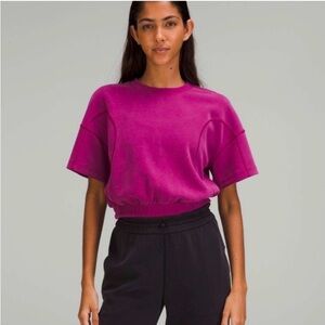 #111 Lululemon Softstreme Gathered T-Shirt Magenta Purple Size 6